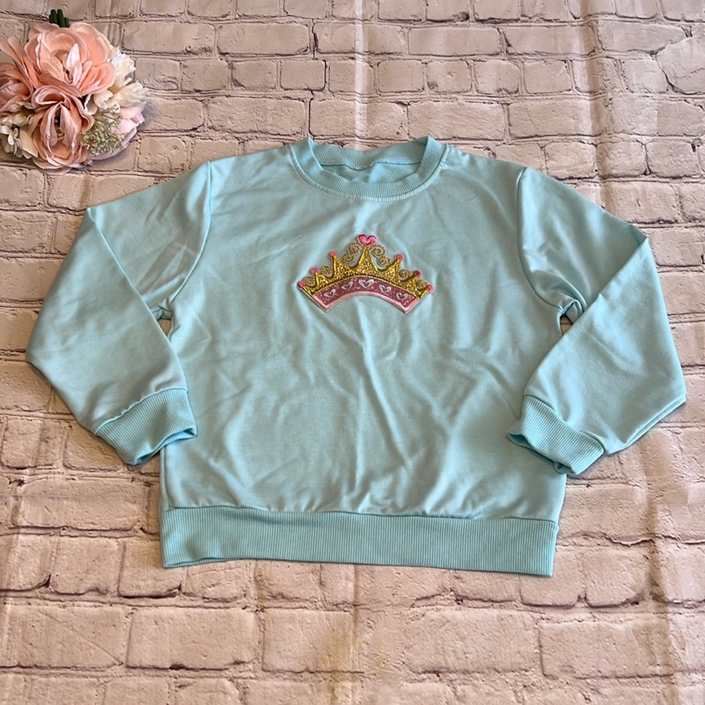 🌸 SHEIN Princess Crown Sweatshirt